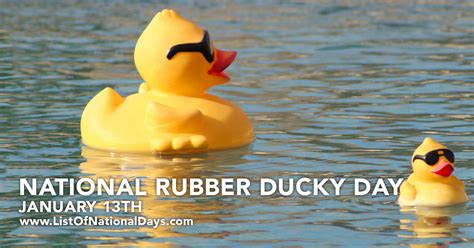 January 13th National Rubber Ducky Day