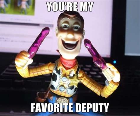 Creepy Candid Characters Toy Story Sheriff Woody
