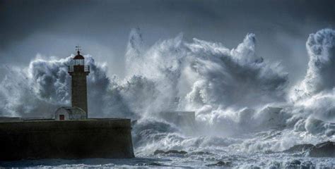 Photography Nature Landscape Lighthouse Heavy Waves