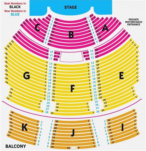 Park Theater Seating Chart With Seat Numbers
