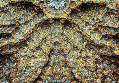 Under Iranian Mosques Ceilings Fubiz Media Iranian Architecture Mosque Architecture Art And