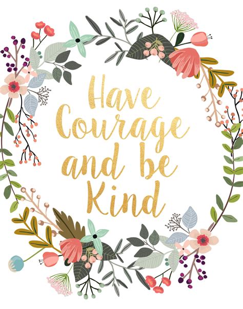 Have Courage And Be Kind Printable Art Inspirational Print