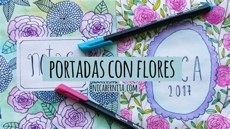 Portadas Para Cuadernos Con Acuarelas 📚 Portadas Bonitas Con Flores