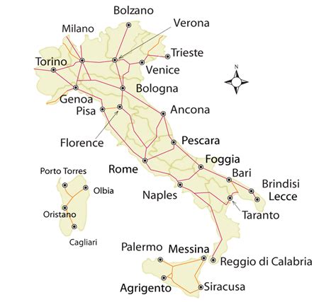 Italy Train Map Traveling In Italy By Rail This Is Italy