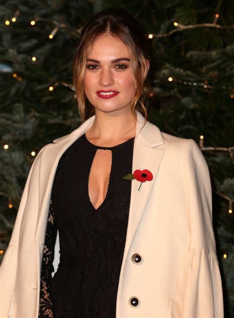 Harrods Photocall With Lily James Actress Lily James Lily James