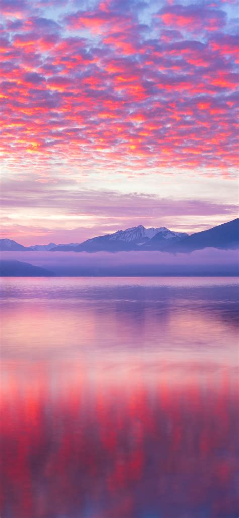 Pink Clouds Wallpaper 4k Reflection Lake Nature 3183
