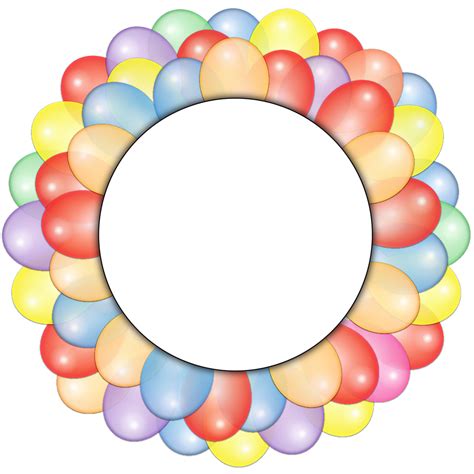 Balloons Circle Frame Copy Space Png Picpng