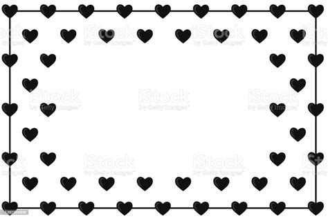 Black Hearts Border Frame Stock Illustration Download Image Now