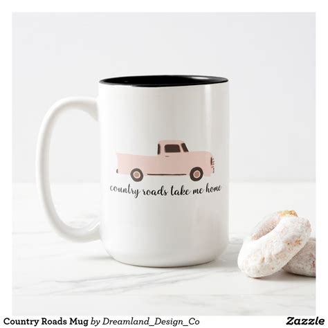 These pottery style mugs are the perfect promotional mugs. Country Roads Mug | Zazzle.com | Mugs, Country roads ...