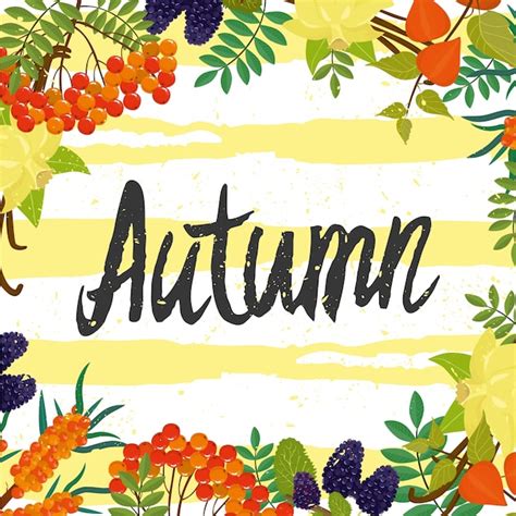 Free Vector Autumn Card