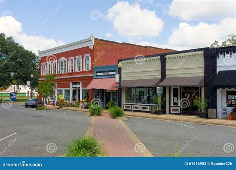 Small Town Storefronts In Georgia Editorial Stock Photo Image Of