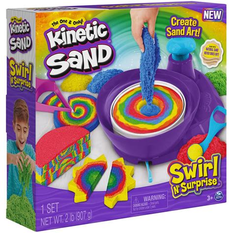 Kinetic Sand Swirl N Surprise Creative Art Set With Tools And 2lbs Sand
