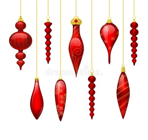 Red Christmas Ornaments Stock Illustrations 34596 Red Christmas