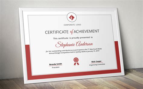 Corporate Powerpoint Certificate ~ Stationery Templates ~ Creative Market