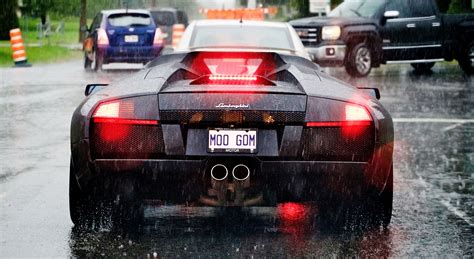 Lamborghini In The Rain Sports Car Lamborghini Rain