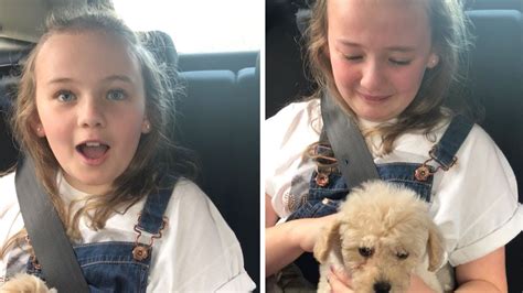 Emotional Moment Girl Is Surprised With Puppy Youtube