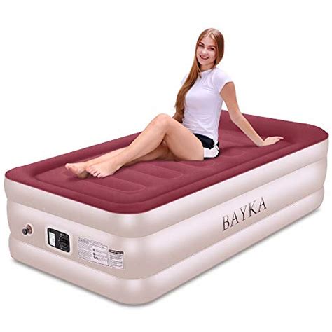 Twin Air Mattress With Built In Pump Xl Size For Guests Inflatable Double High Elevated Airbed