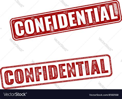 Realistic Confidential Grunge Rubber Stamps Vector Image