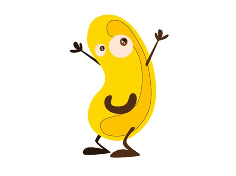 Yellow Bean Smile Clip Art At Vector Clip Art Online