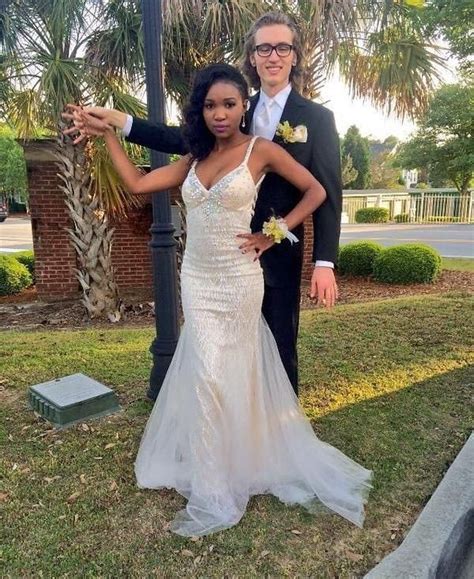 This is our ultimate bucket list of relationships and couple goals (instagram link). interracial wedding | Prom couples, Mermaid evening dresses, Evening dresses prom
