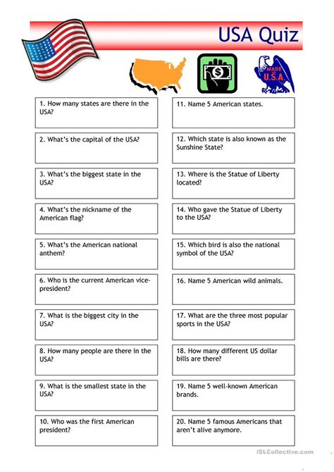 Second Grade Trivia Worksheet