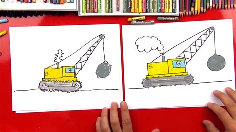 Color in this picture of a wrecking ball crane and others with our library of online coloring pages. How To Draw A Wrecking Ball Crane - Art For Kids Hub