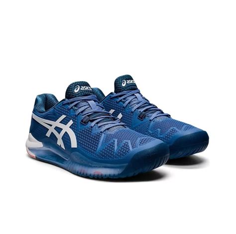 Giày Tennis Asics Gel Resolution 8 Xanhtrắngxanh