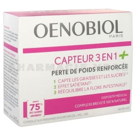 Oeonobiol Perte De Poids Capteur 3 En 1 Boîte 60 Gélules Pharmacieveau