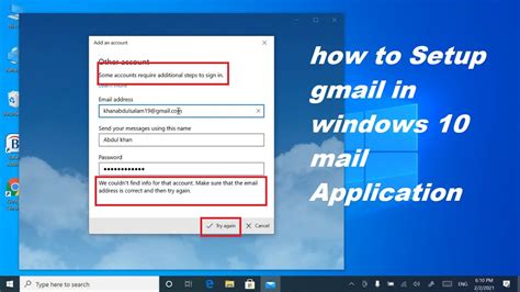 How To Configure Gmail In Windows 10 Mail Windows 10 Mail App Gmail