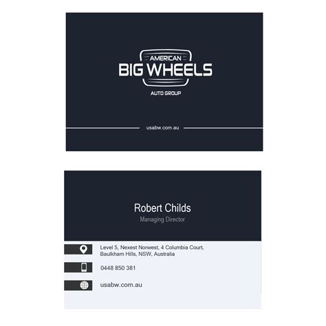 Bold Masculine Car Dealer Business Card Design For Cloud9 Finance By