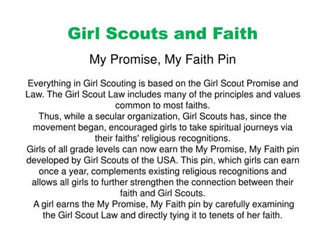Girl Scout Promise Full Page Printable Download Pdf