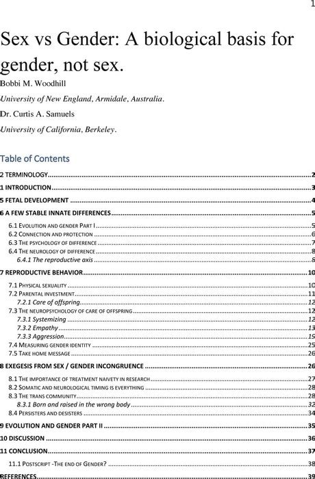 Sex Vs Gender A Biological Basis For Gender Not Sex Life Sciences Cambridge Open Engage