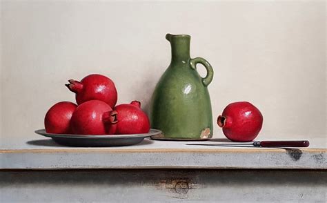 Still Life With Pomegranates Still Life Stilllife Painting Jos Van Riswick