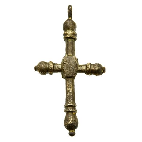 Genuine Ancient Byzantine Bronze Cross Pendant