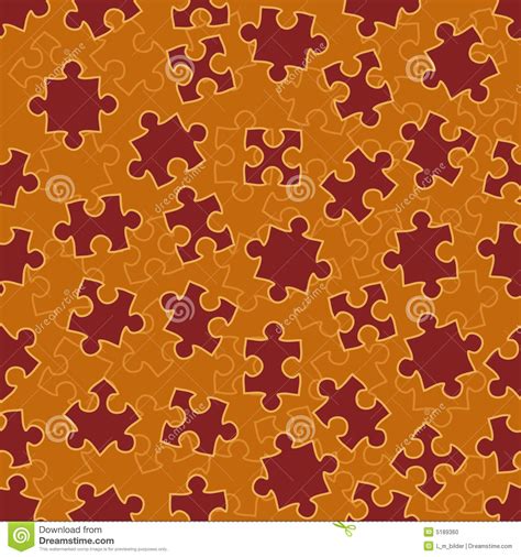 Seamless Pattern With Puzzles Stock Vector Illustration Of Play