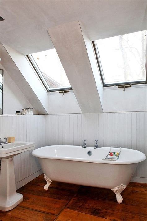 Skylights Turn The Attic Bathroom Into A Relaxing Retreat 23 Gorgeous