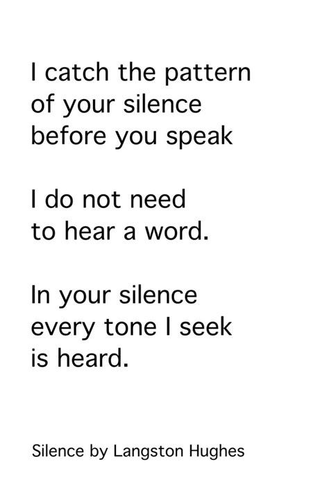 Silence By Langston Hughes Poetry Words Literature Quotes Words Quotes
