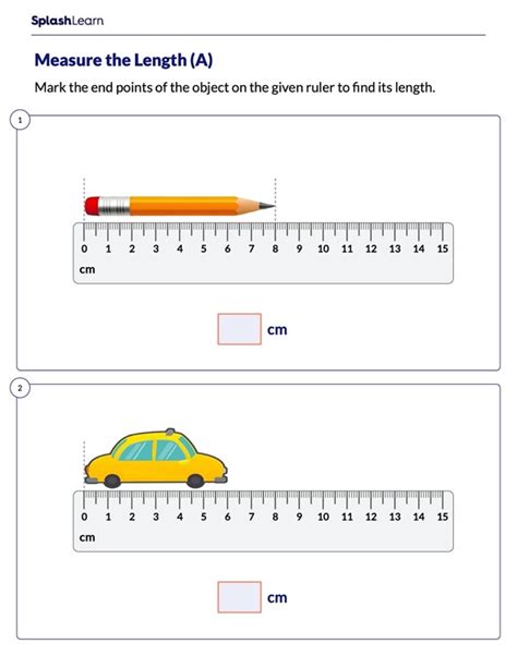 Measure Lengths Of Objects Math Worksheets Splashlearn