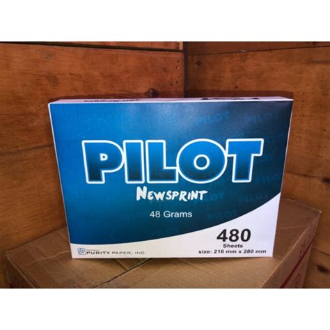Pilot Newsprint Short 48gsm 480sheets Shopee Philippines
