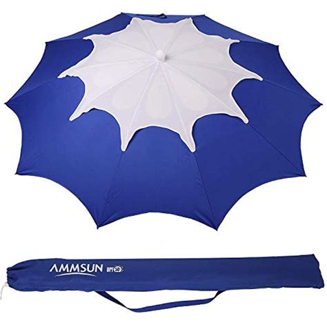Ammsun 21m Outdoor Patio Beach Umbrella Sun Shelter Hollow Pattern