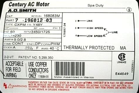 Century Ac Motor Wiring Diagram Volts Diagram For You