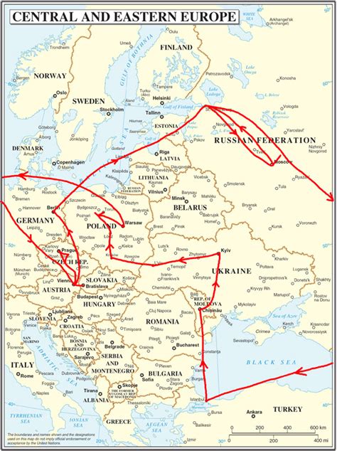 Map Of Eastern Europe And Asia