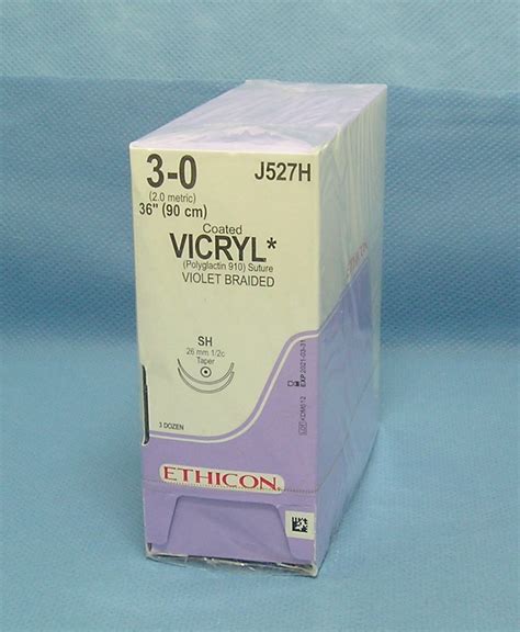 Ethicon Suture J527h Vicryl 3 0 36 Sh Taper Needle Double Armed