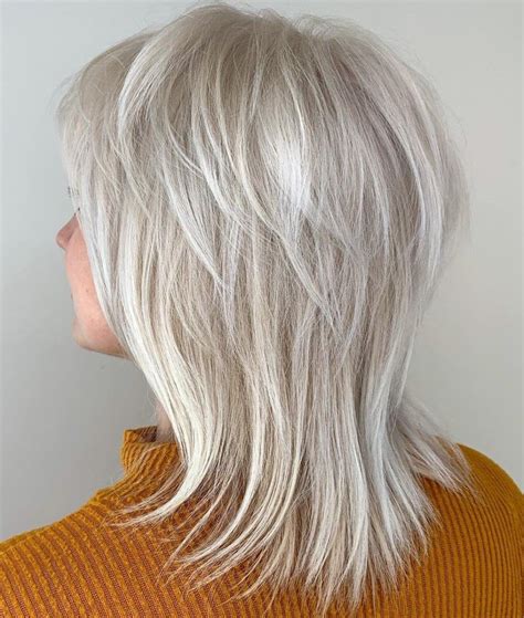 20 Collection Of Short To Medium Shattered Gray Shag Haircuts