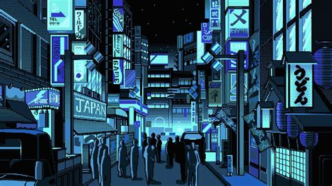 Pixel art night city seamless background detailed vector. City Pixel Art Wallpapers - Top Free City Pixel Art ...