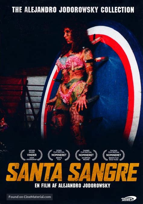 Santa Sangre 1989 Danish Movie Cover
