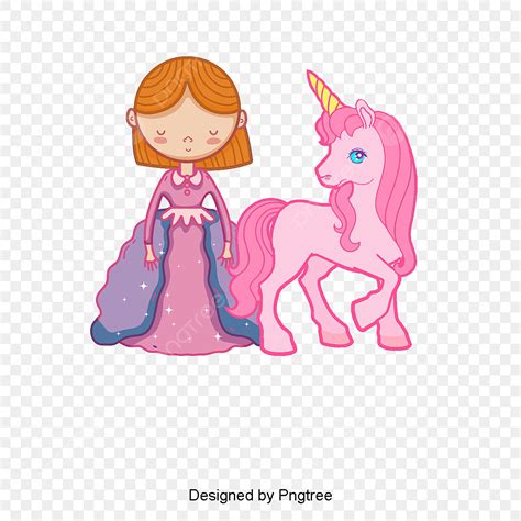 Unicorn Princess White Transparent Pink Princess And The Unicorn