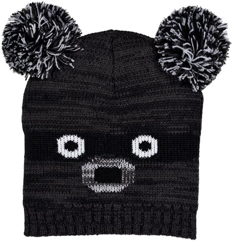 Toddlers Cute Animal Face Knit Beanies With Pom Ears In 5 Great