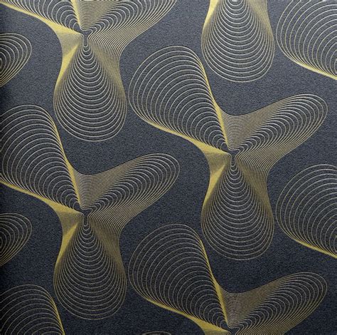 Karim Rashid Designer Wallpaper Retro 52016 Black Gold