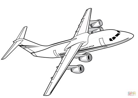 Free shipping for many products! British Aerospace 146 Airliner coloring page | Free ...